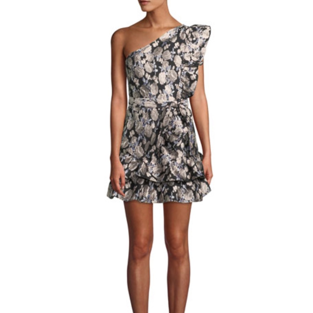 Saylor "Madyson" mini dress in rose jacquard